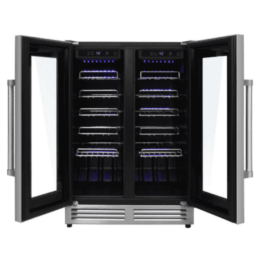 Thor Kitchen Appliance Package - 48 in. Gas Range, Range Hood, Refrigerator, Dishwasher, Microwave Drawer, Wine Cooler, AP-HRG4808U-W-6