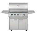 Delta Heat 32 Inch Natural Gas Grill on Cart with Infrared Rotisserie - DHGB32-C + DHBQ32R-DN