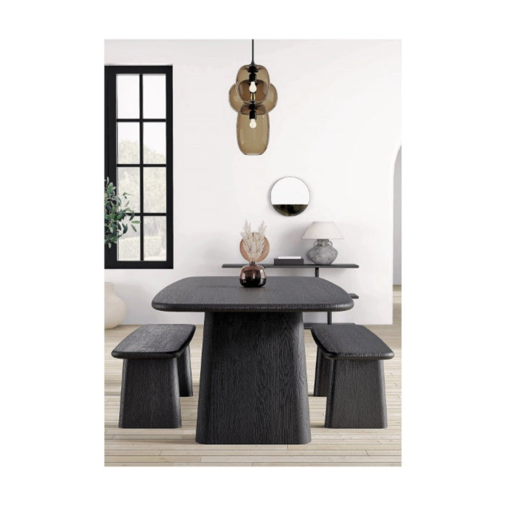 Union Home Laurel Dining Bench - Charcoal  - DIN00152