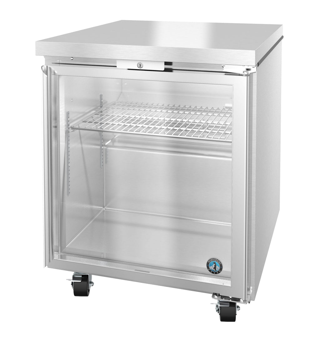 Hoshizaki UR27B-GLP01 | 27" Wide 1 Glass Door Undercounter Refrigerator - UR27B-GLP01