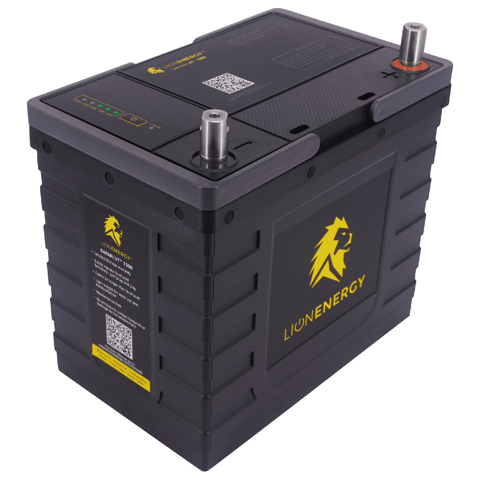 Lion Safari UT 1300 BT 12V 105Ah Lithium Iron Phosphate (LiFePO4) Battery - 50170143
