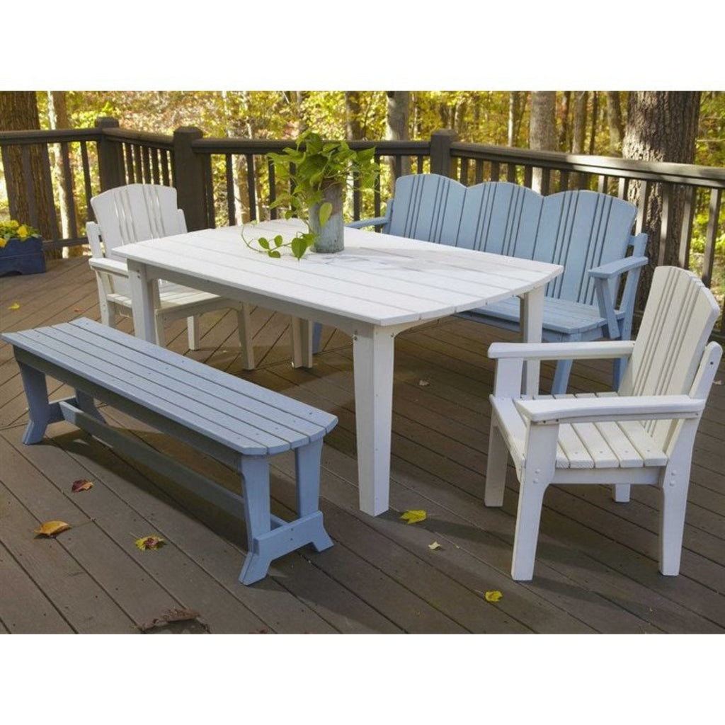 Uwharrie Chair Carolina Preserves Wood Bench with Back C072 -   C073, or C074