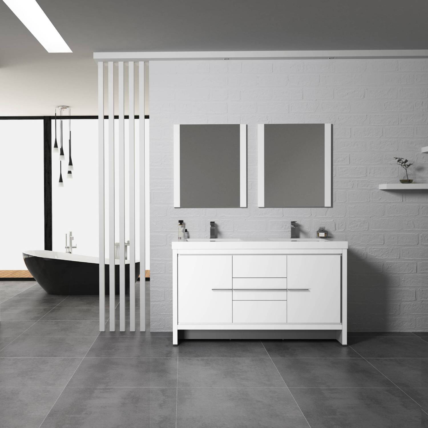 Blossom Milan 60 Inch Bathroom Vanity - V8014 60 01