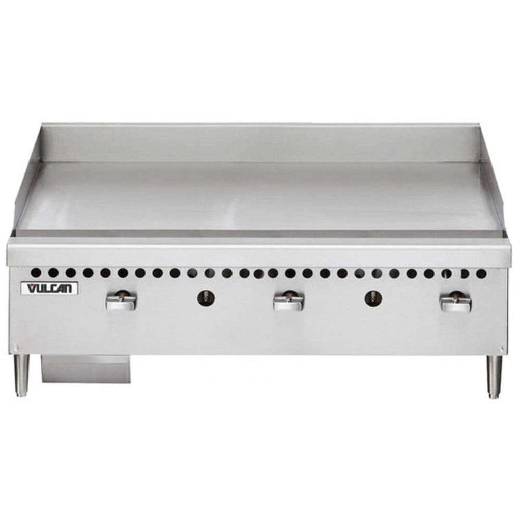 Vulcan VCRG48-M1 Natural Gas 48" Countertop Griddle with Manual Controls - 100,000 BTU - VCRG48-M1
