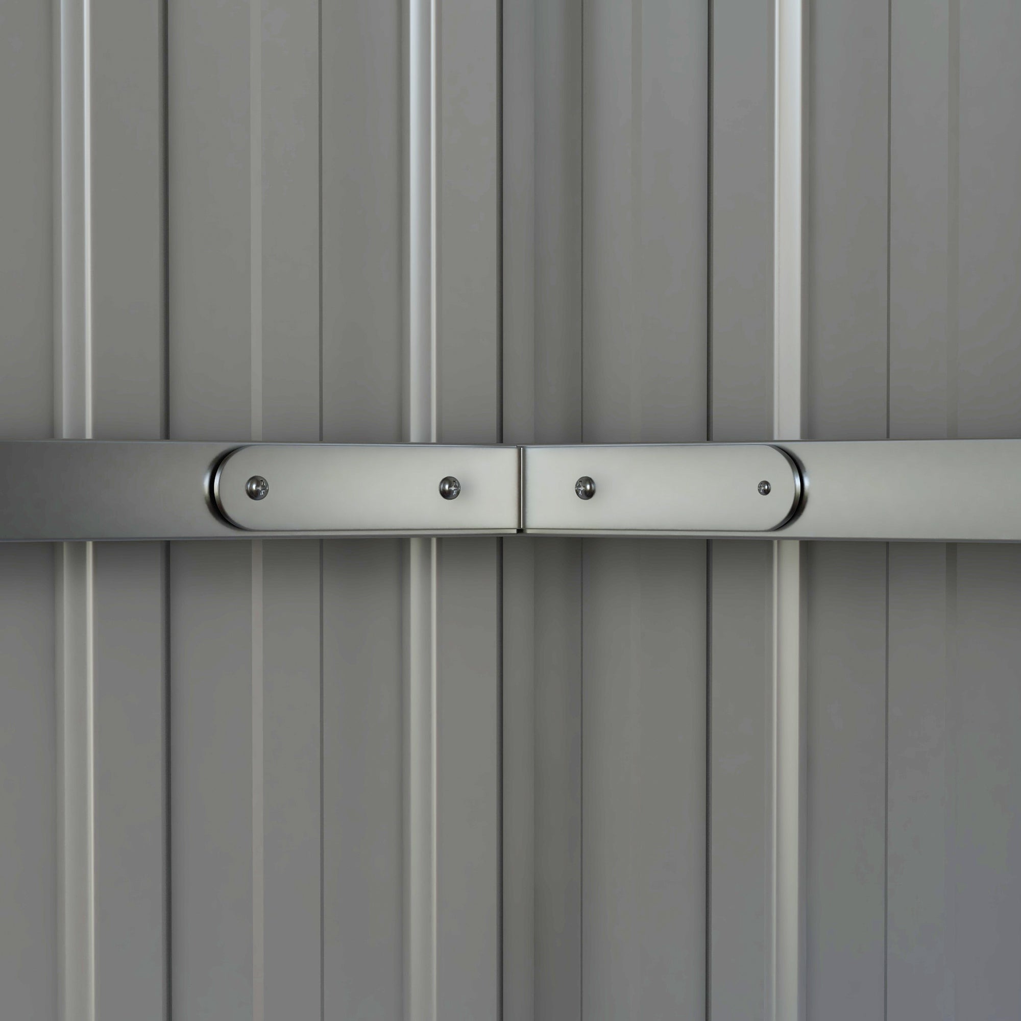 Outsunny 11' x 6' Metal Storage Shed with Lockable Door for Backyard, Garden, Lawn, Gray - 845-680V01CG