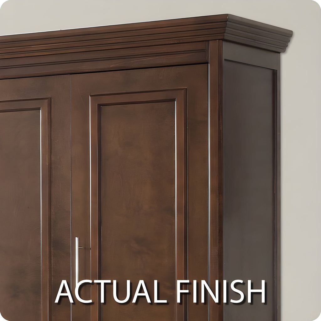 Queen Murphy Bed w/ Storage Cabinets, Walnut, by Leto Muro