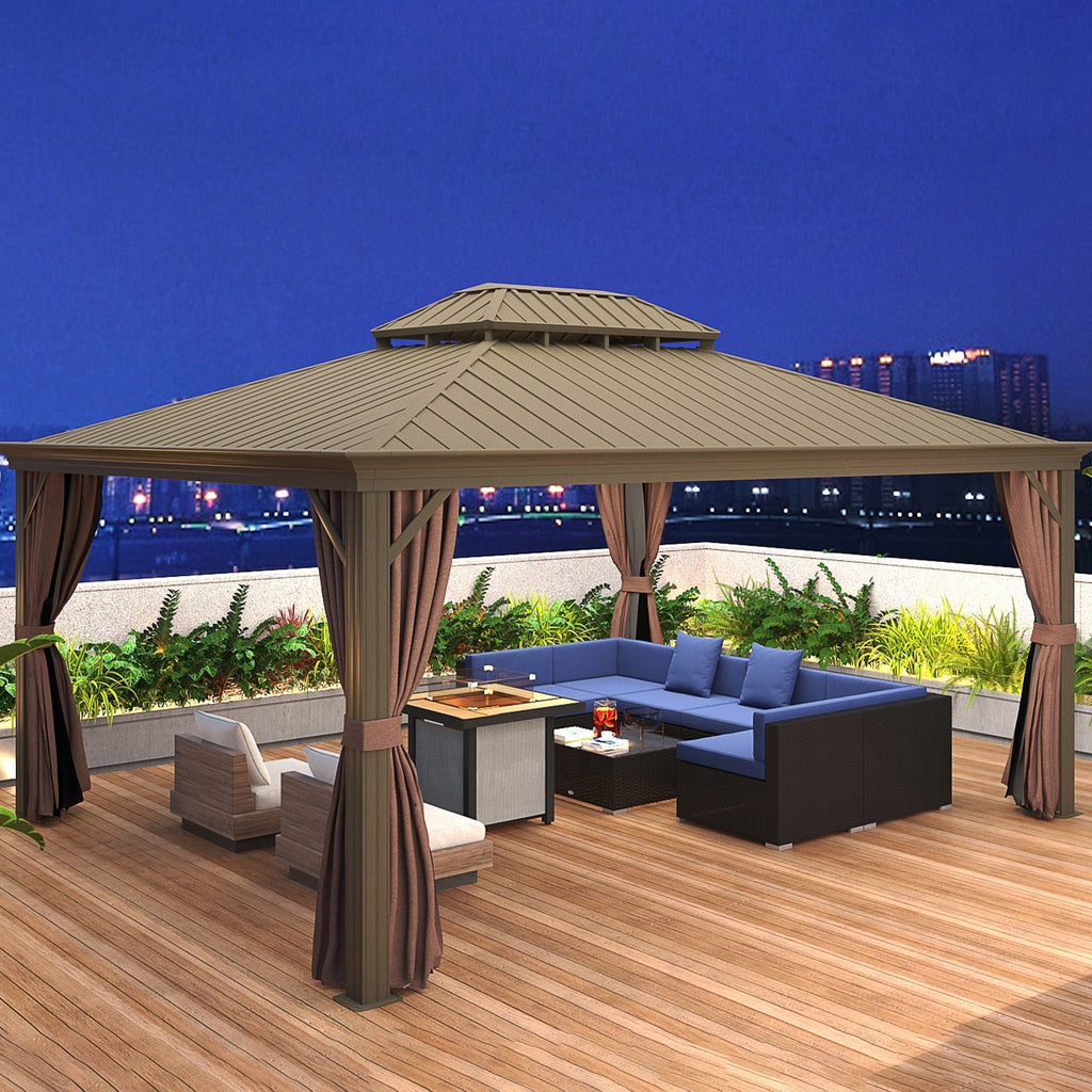 Outsunny 7-Piece PE Rattan Outdoor Sectional Sofa Set with Cushions, Coffee Table &amp; Pillows, Dark Blue - 860-020V01BU