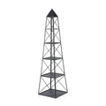 Park Hill Collection Stackable Antique Black Obelisk - Versatile Iron Display Shelf with Unique Tiers for Stylish Storage - EGG30253