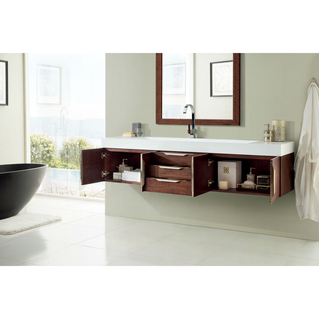 James Martin Vanities Mercer Island 72" Single Vanity - 389-V72S-AGR-G-DGG