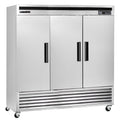 Maxx Cold Triple Door Reach-In Freezer, Bottom Mount, 81"W, 72 cu. ft. Storage Capacity, Energy Star Rated, in Stainless Steel - MCF-72FDHC