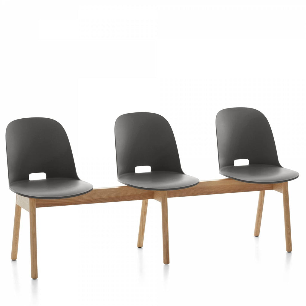 Emeco Alfi 3-Seat High Back Bench - ALFIAHDARKBROWN