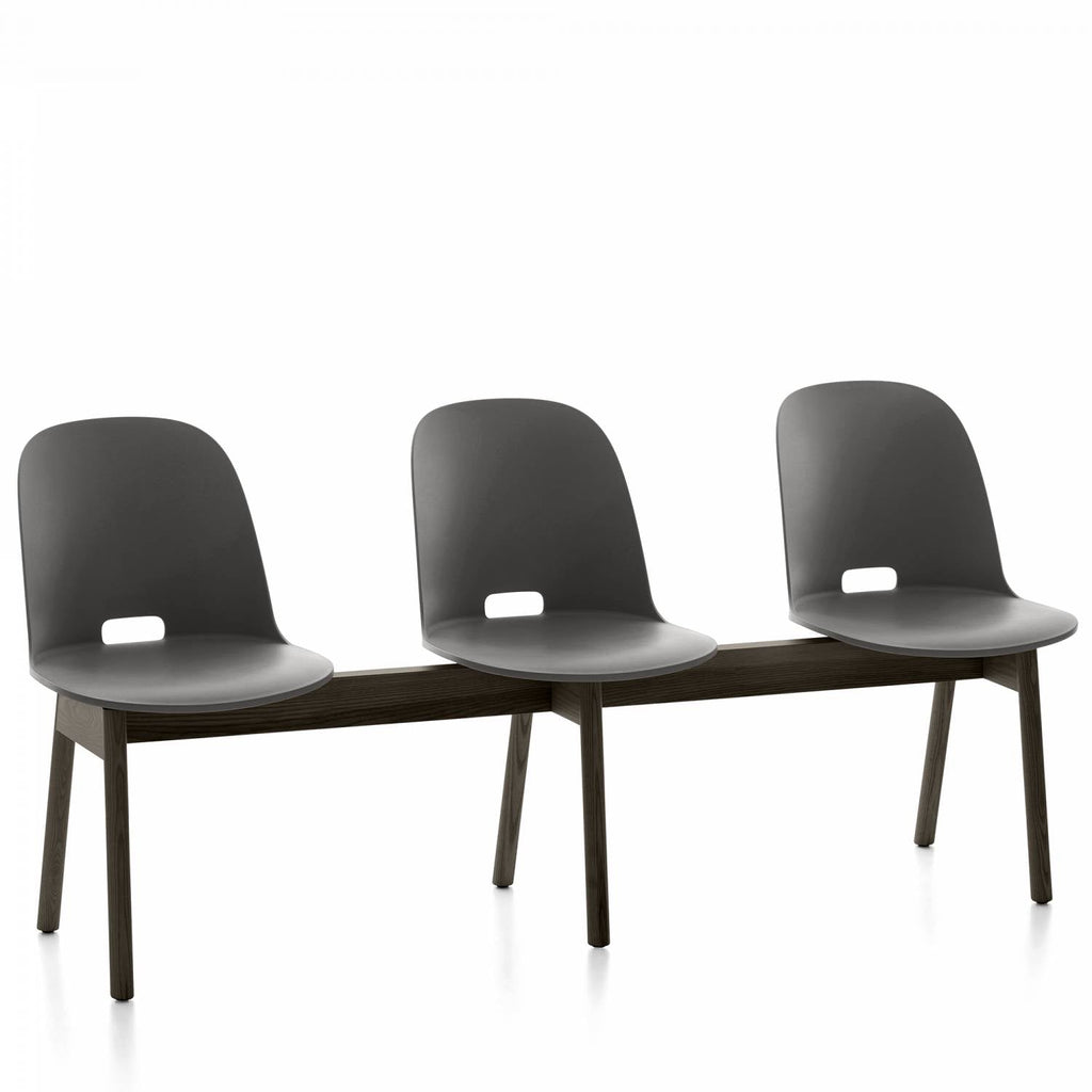 Emeco Alfi 3-Seat High Back Bench - ALFIAHDARKBROWN