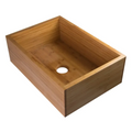 GREE ALFI brand 30 Inch Single Bowl Bamboo Kitchen Farm Sink  - AB3021