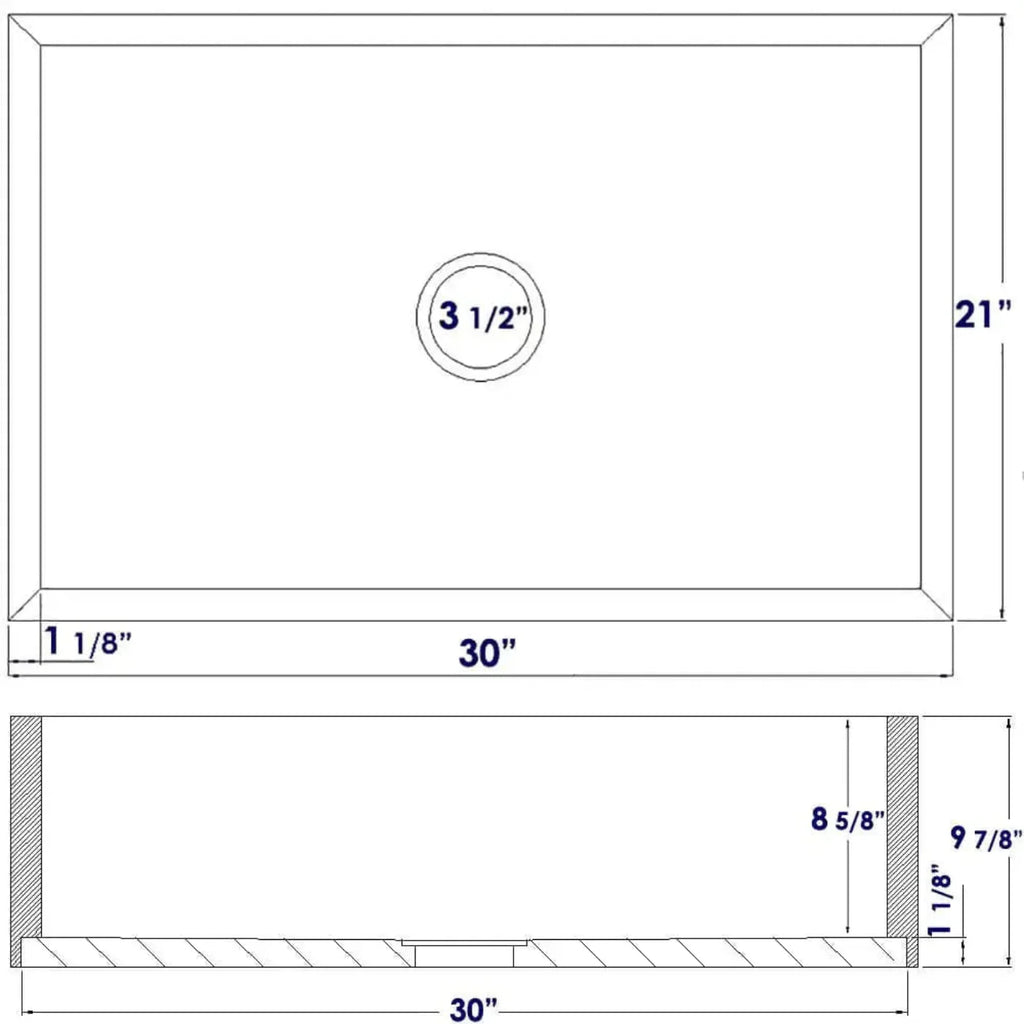 GREE ALFI brand 30 Inch Single Bowl Bamboo Kitchen Farm Sink  - AB3021