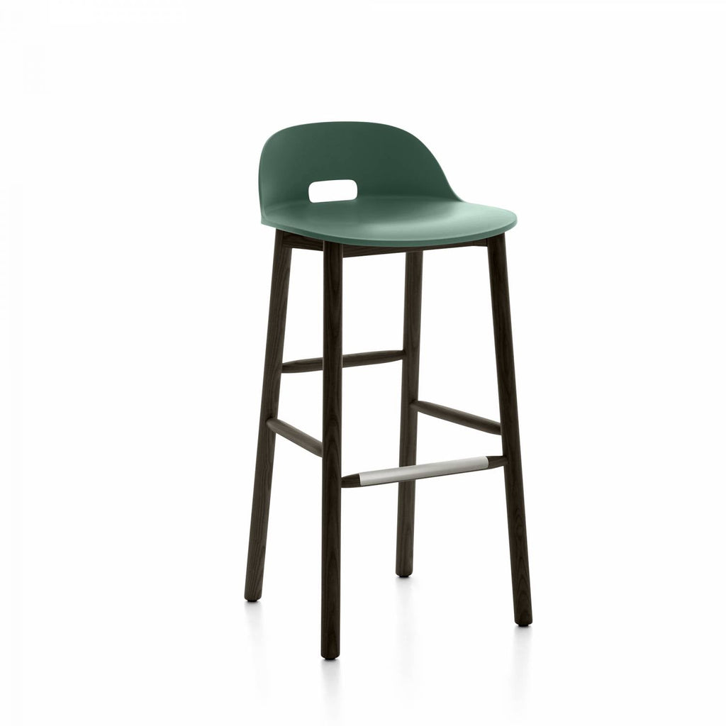 Emeco Alfi Low Back Barstool - ALFI30ALDARKBROWN