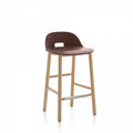 Emeco Alfi Low Back Counter Stool - ALFI24ALDARKBROWN