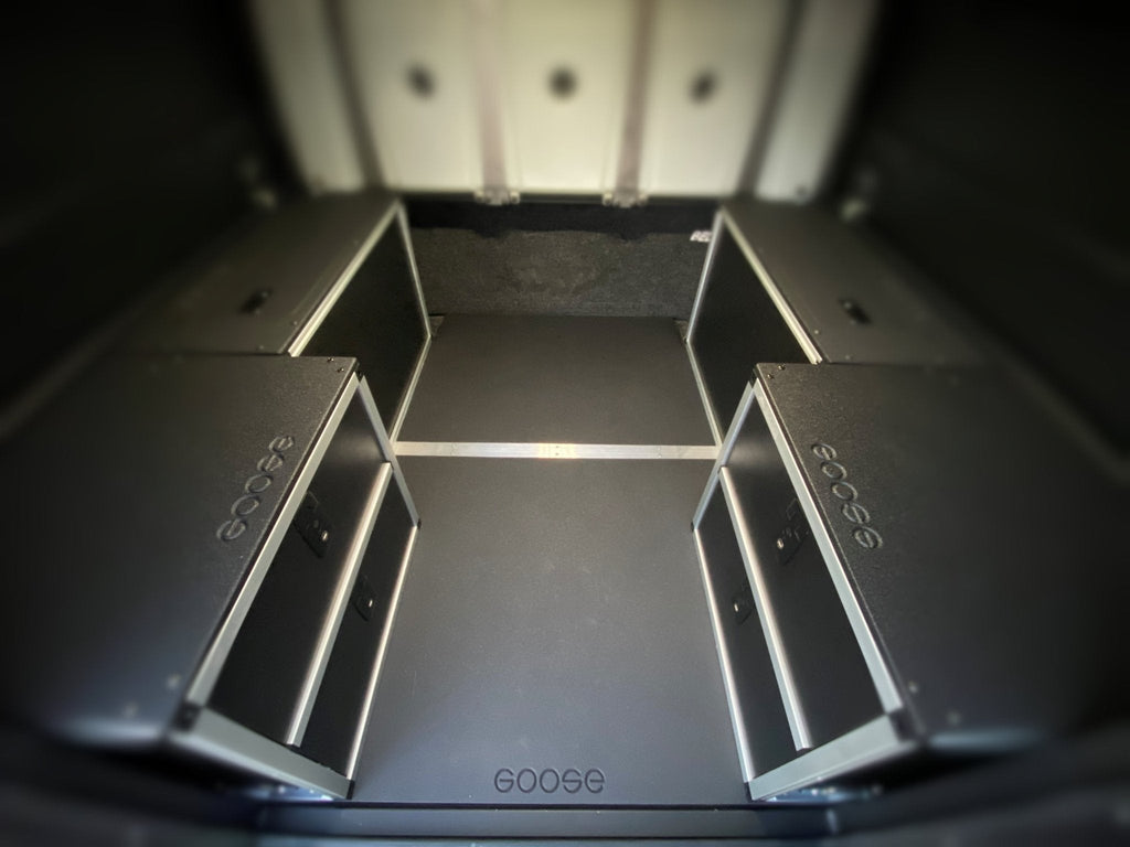 GOOSE GEAR Alu-Cab Canopy Camper V2 - Chevy Colorado/GMC Canyon 2015-2022 2nd Gen. - Bed Plate System - 6' Bed - 2804-GGR-SH