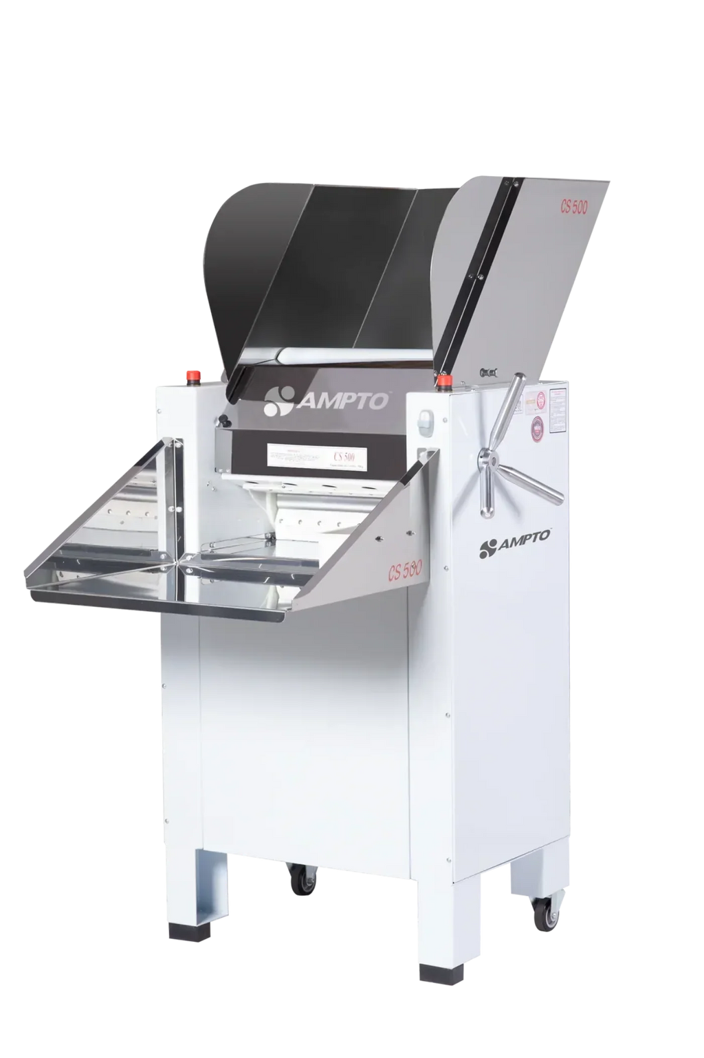 AMPTO Dough Breaker / Sheeter 33 lbs capacity. Floor model. 115 rpm. 2 Motors, 1 per roll. 20'' roll width. 1.5 HP each motor - CS-500