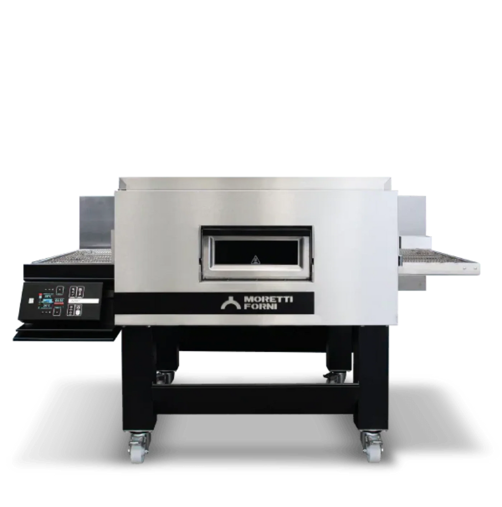 AMPTO Electric Conveyor Pizza Oven, 81"W x 60"D x 48-1/4"H, 25-3/4"W belt, single deck - TT96E1
