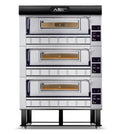 AMPTO Gas Pizza Oven P110G 44'' x 29'' x 7'' (Chamber) - 3 Decks - P110G A3X