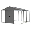 Arrow | Ironwood Steel Hybrid Shed Kit 10x12 ft. Galvanized Anthracite IWA1012