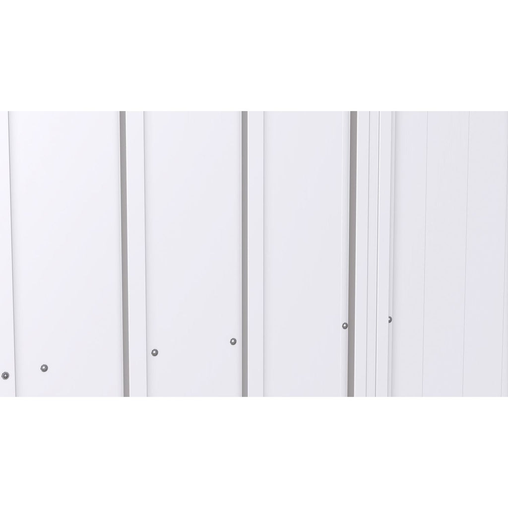 Arrow | Classic Steel Storage Shed, 10x4 ft., Flute Grey CLP104FG