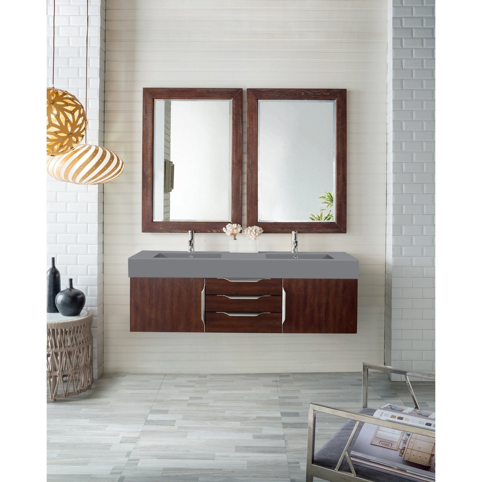 James Martin Vanities Mercer Island 59" Double Vanity - 389-V59D-AGR-G-DGG