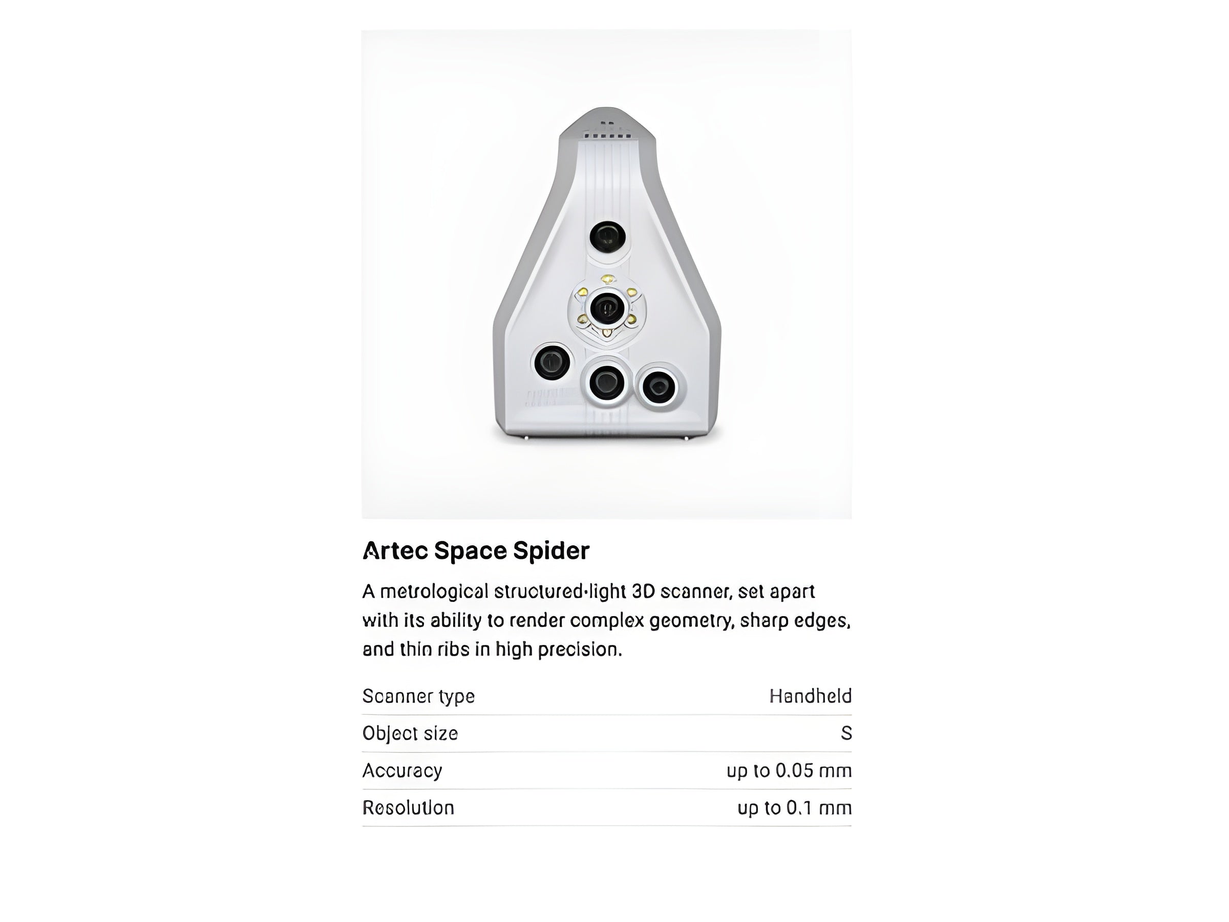 Artec Space Spider 3D Scanner (EDU)