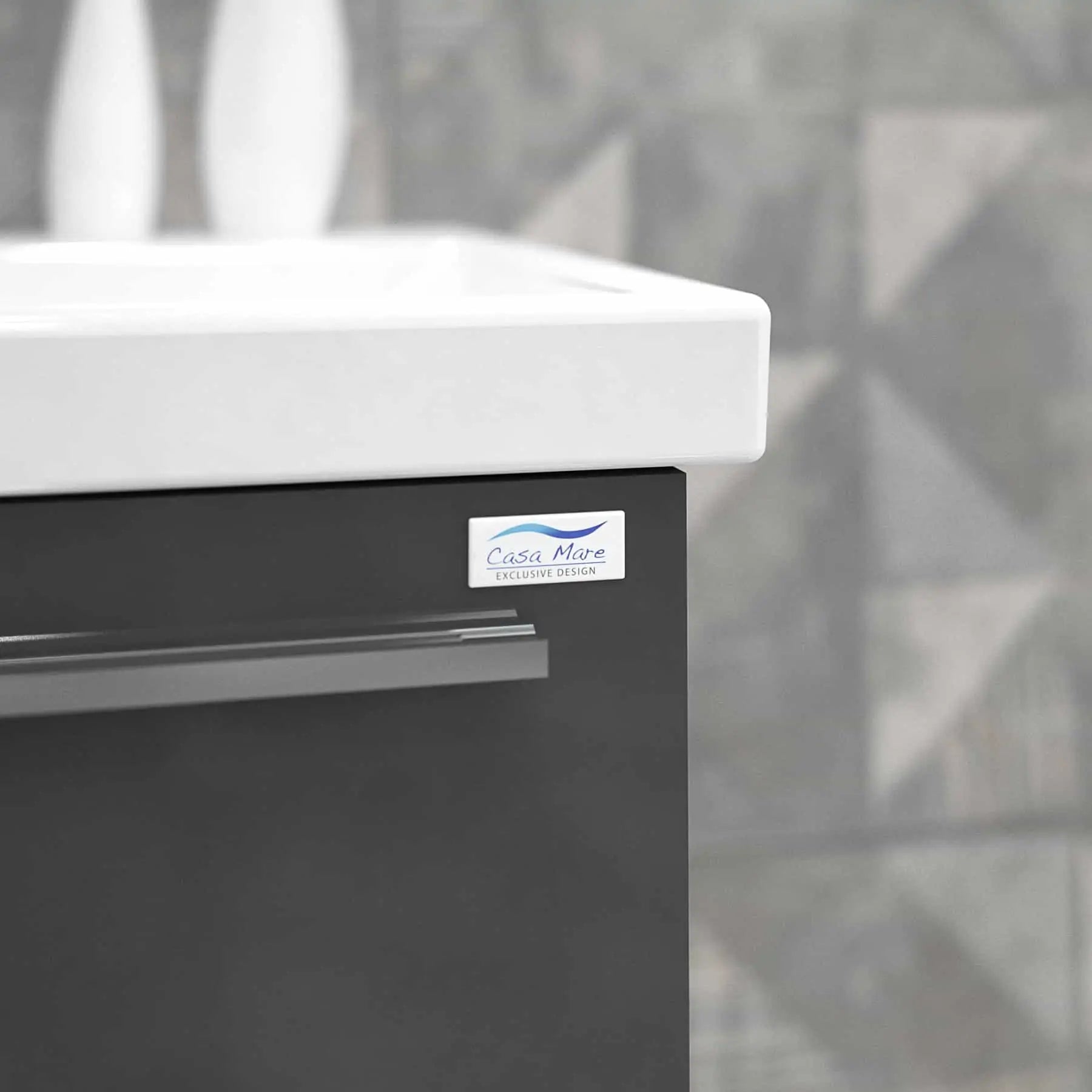 Casa Mare Aspe 32" Bathroom Vanity and Ceramic Sink Combo with LED Mirror - Aspe80GB-32