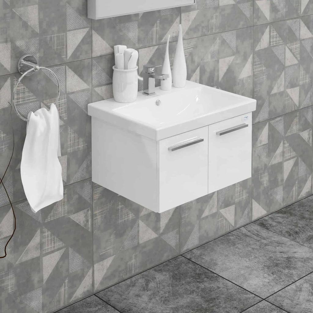 Casa Mare Aspe 32" Bathroom Vanity and Ceramic Sink Combo with LED Mirror - Aspe80GB-32