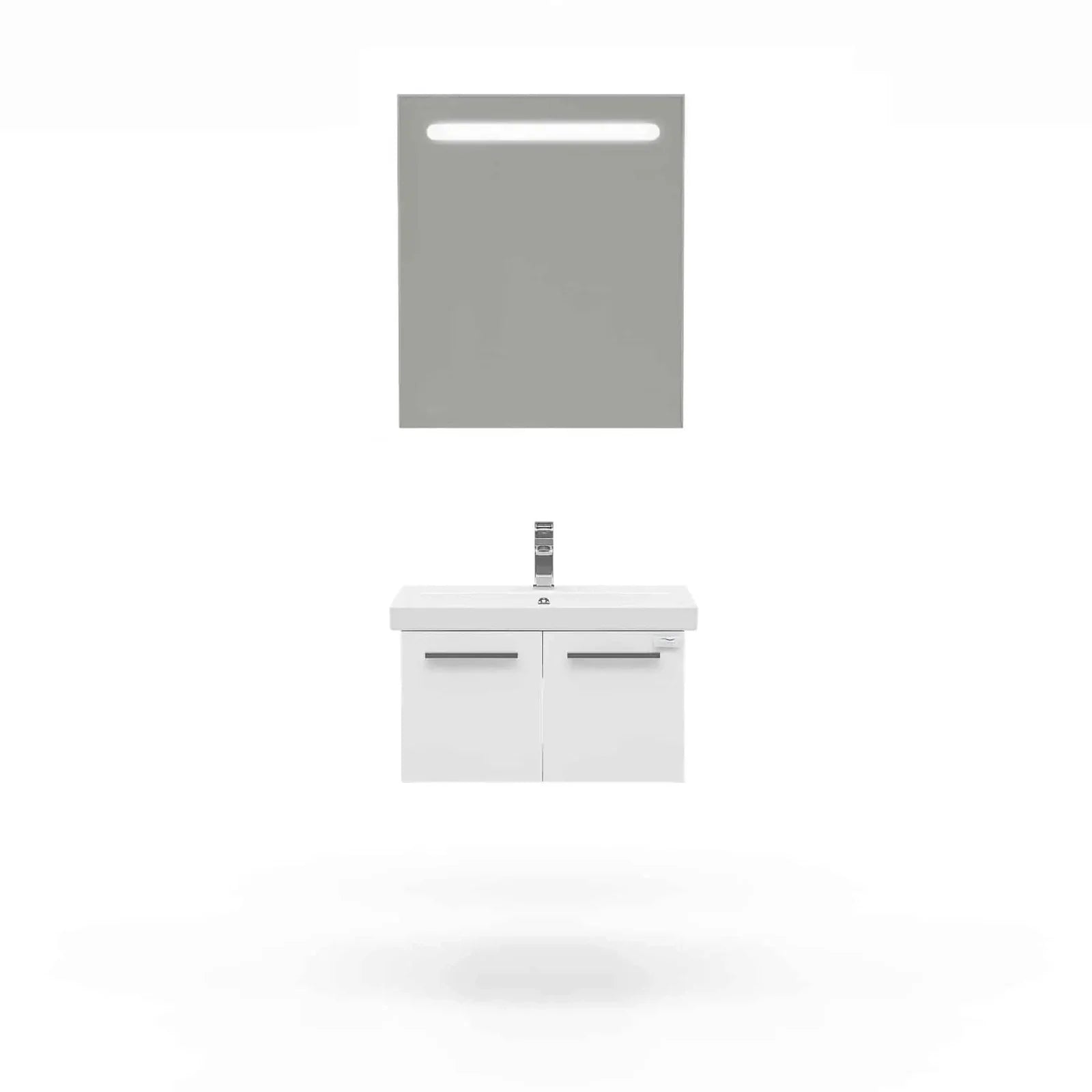 Casa Mare Aspe 24" Bathroom Vanity and Ceramic Sink Combo with LED Mirror - Aspe60GB-24