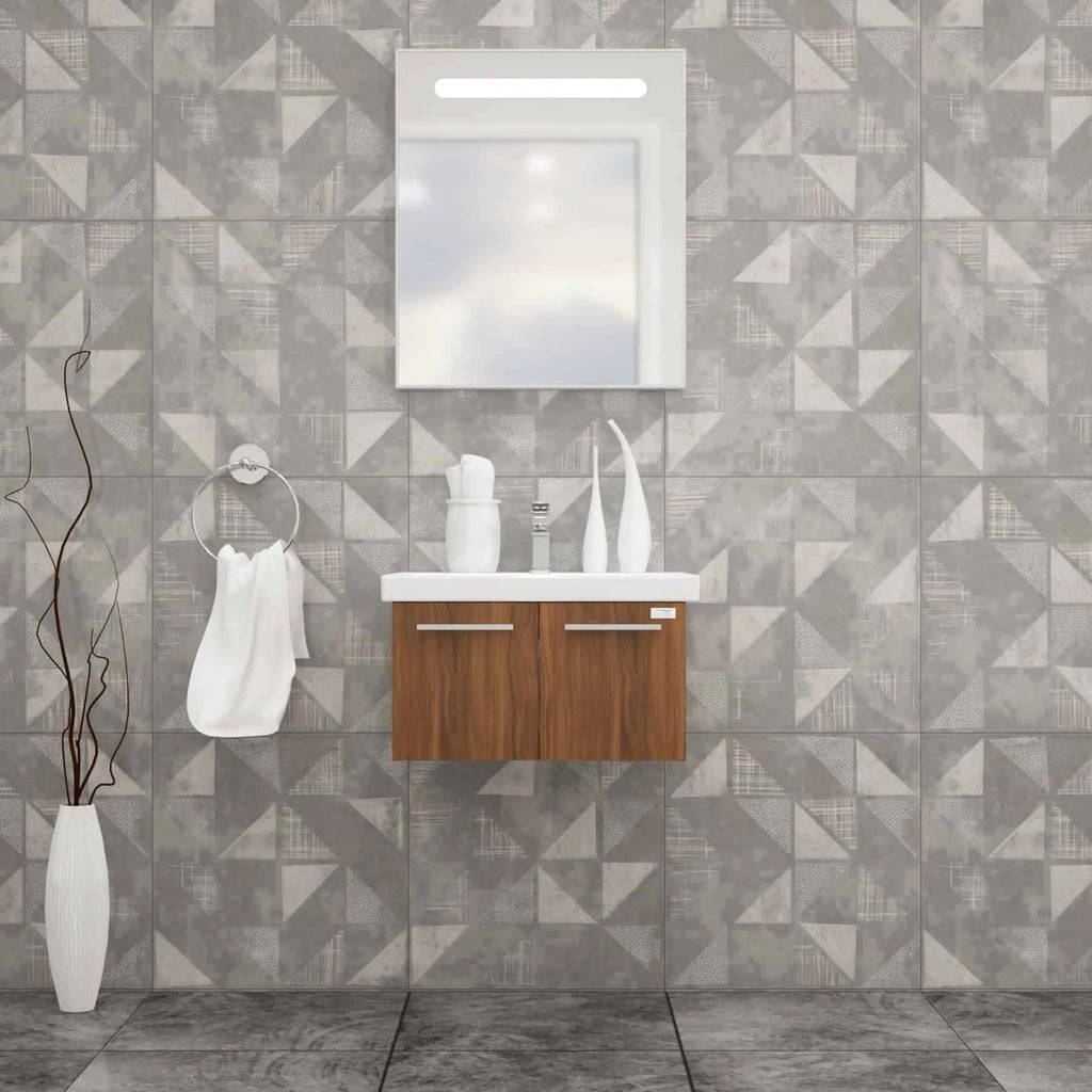 Casa Mare Aspe 24" Bathroom Vanity and Ceramic Sink Combo with LED Mirror - Aspe60GB-24