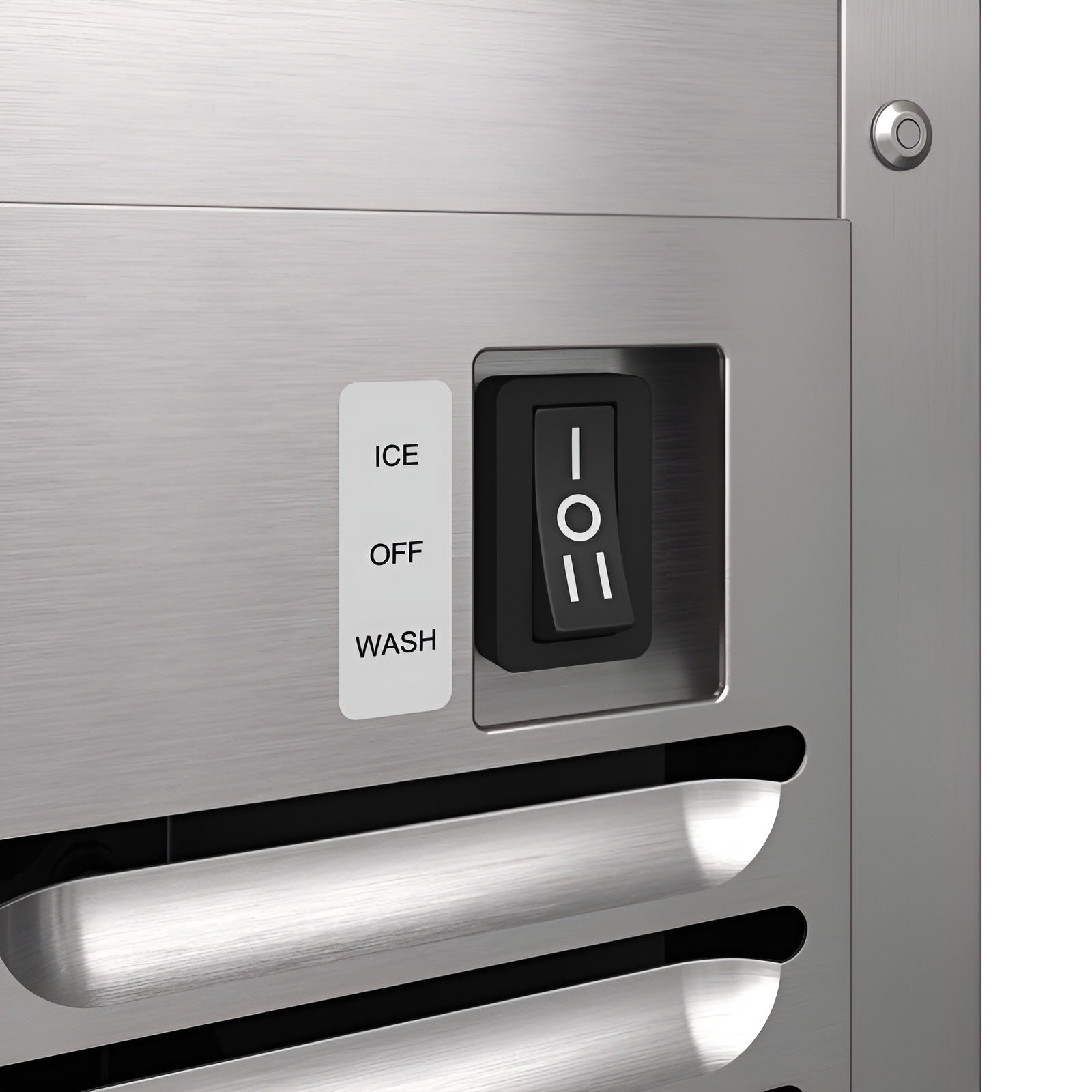 Avallon Inch Wide 26 Lbs. Built-In / Free Standing Outdoor Ice Maker with 56 Lbs. Daily Ice Production and Factory Installed Pump - AIMG151PSSOLH15
