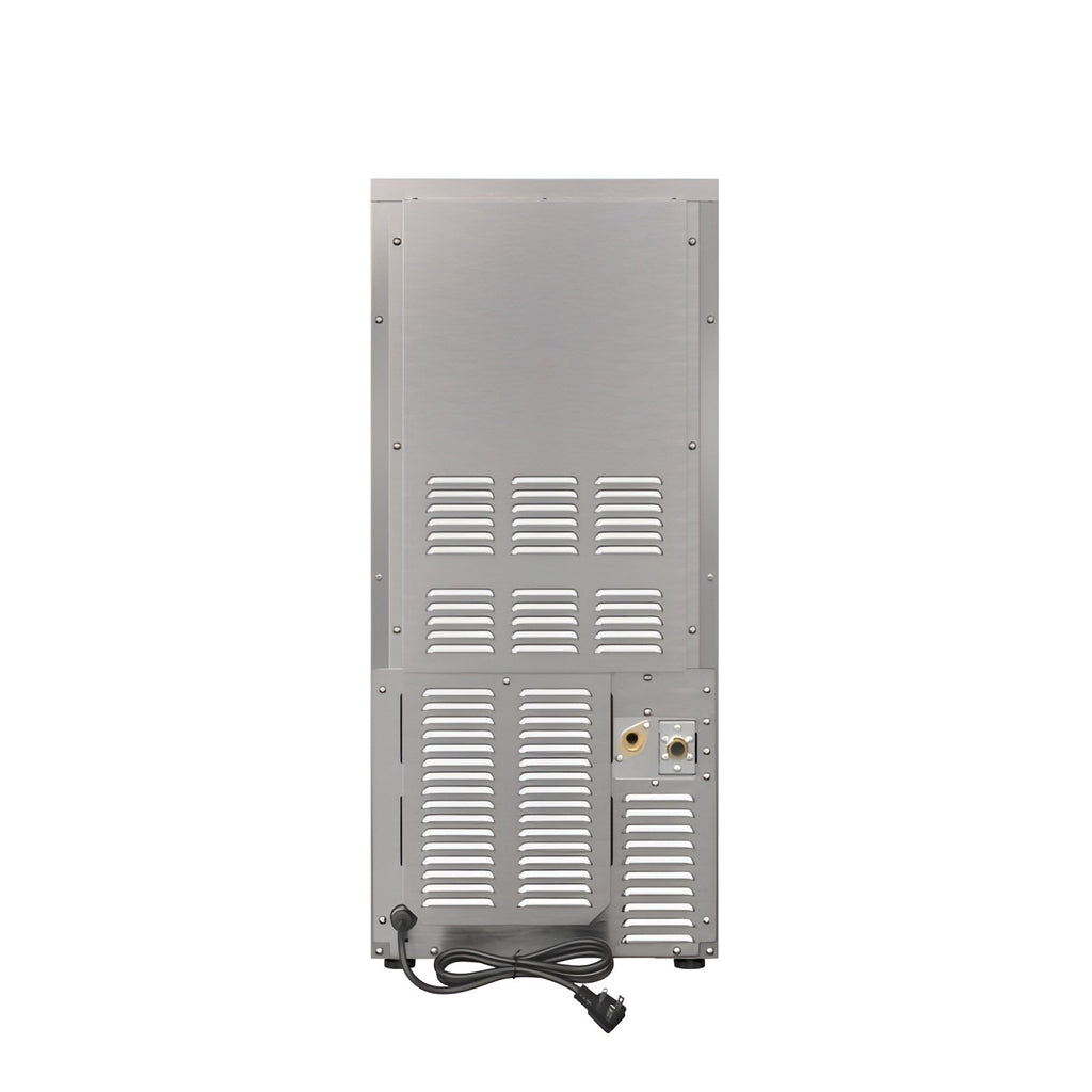 Avallon Inch Wide 26 Lbs. Built-In / Free Standing Outdoor Ice Maker with 56 Lbs. Daily Ice Production and Factory Installed Pump - AIMG151PSSOLH15