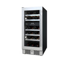 Avallon 15 Inch Wide 23 Bottle Capacity Dual Zone Wine Cooler with Left Swing Door - AWC152DZLH