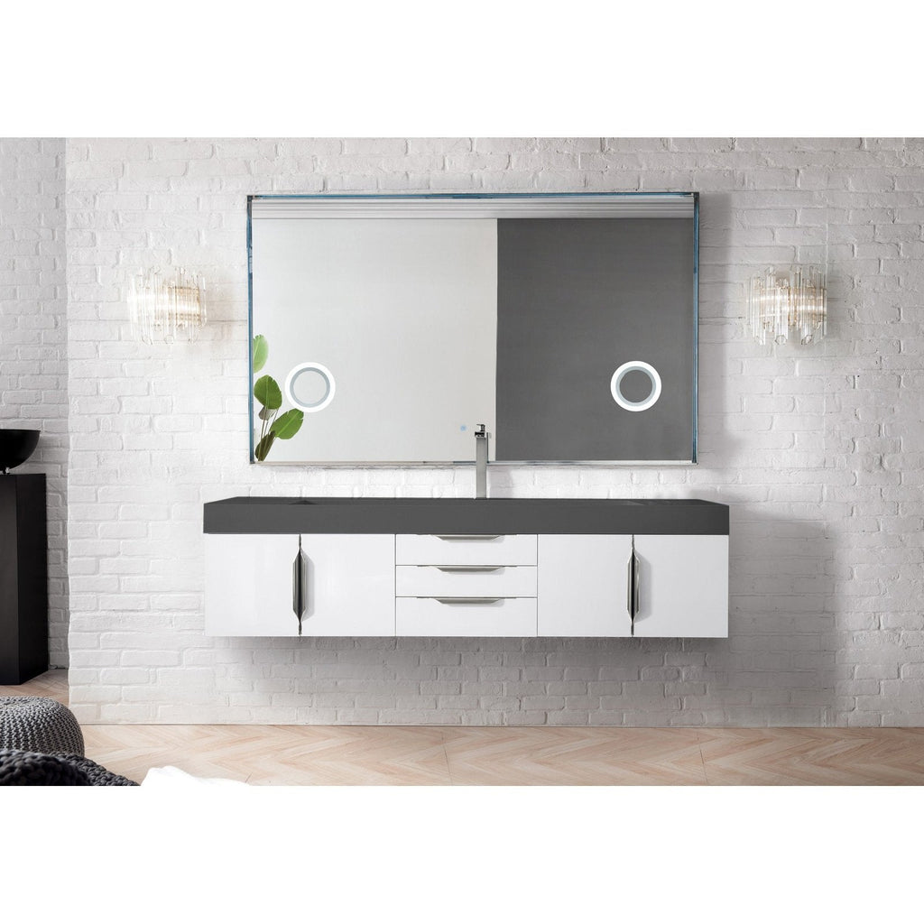James Martin Vanities Mercer Island 72" Single Vanity - 389-V72S-AGR-G-DGG