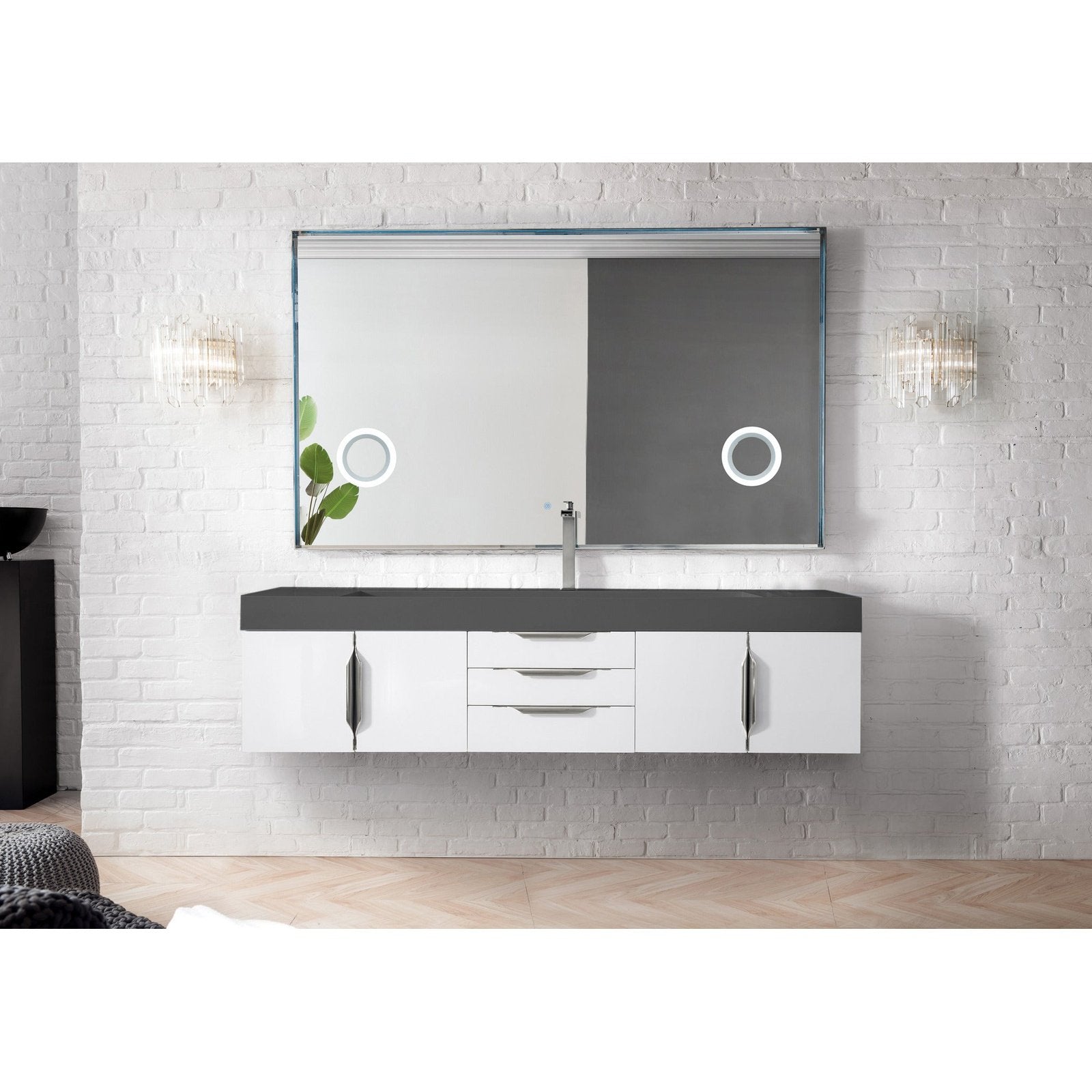 James Martin Vanities Mercer Island 72" Single Vanity - 389-V72S-AGR-G-DGG