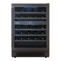 Avallon 24 Inch Wide 46 Bottle Capacity Dual Zone Wine Cooler with Left Swing Door - AWC241DBLSS