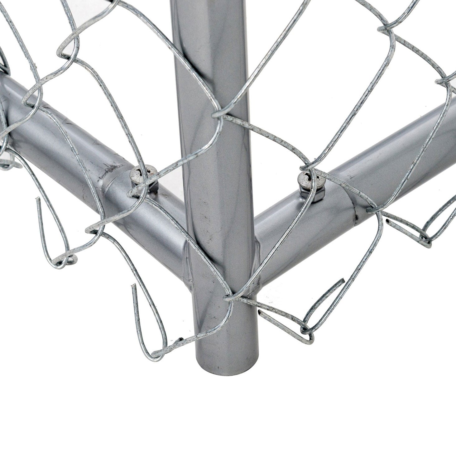 Lucky Dog 10' x 10' Heavy Duty Outdoor Chain Link Dog Kennel w/ Door (3 Pack) - 174144