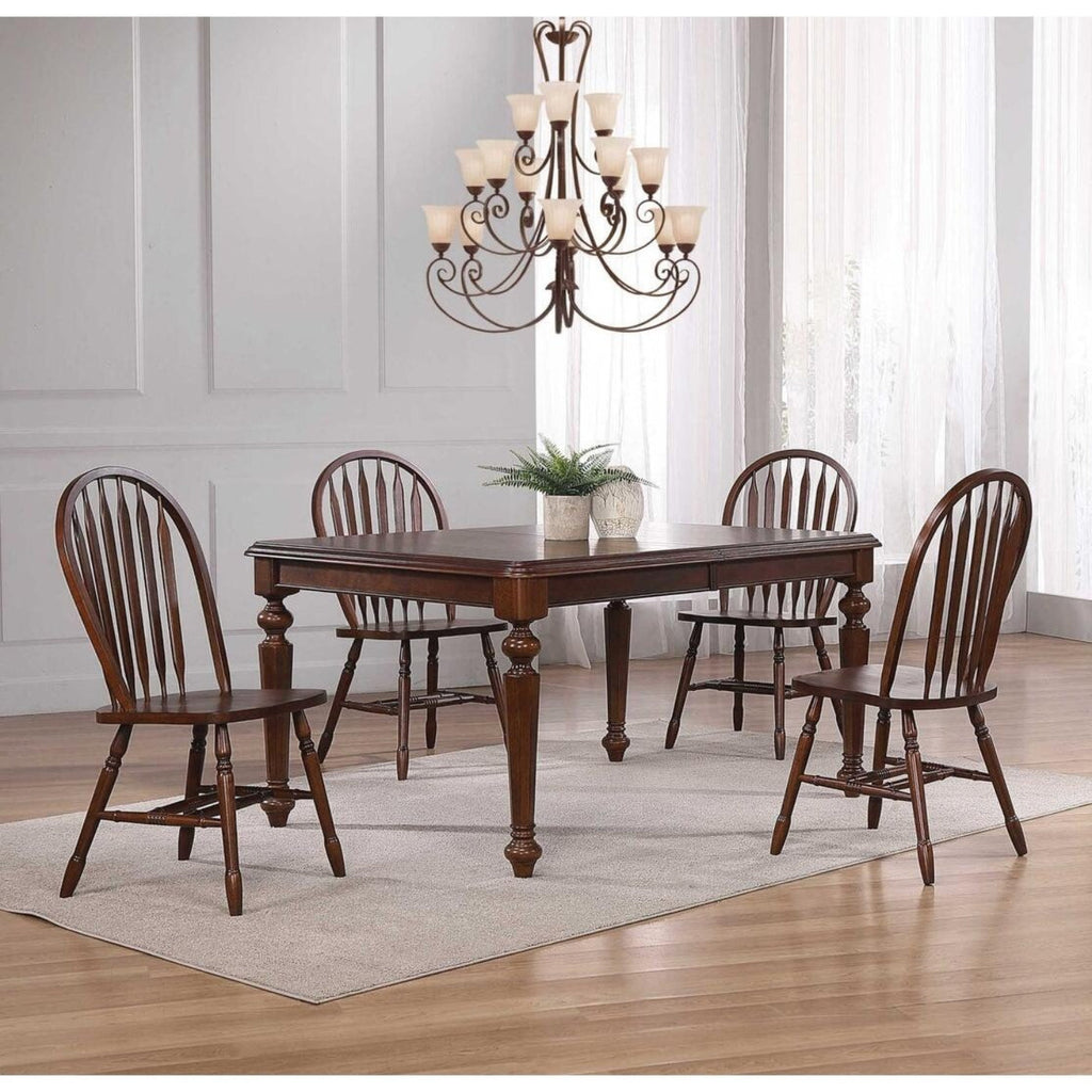 Sunset Trading Andrews 5 Piece 76" Rectangular Extendable Dining Set - DLU-ADW4276-820-CT5P