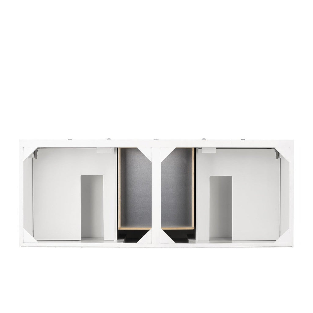 James Martin Vanities Savannah 60" Bright White Double Vanity - 238-104-V60D-BW-3AF