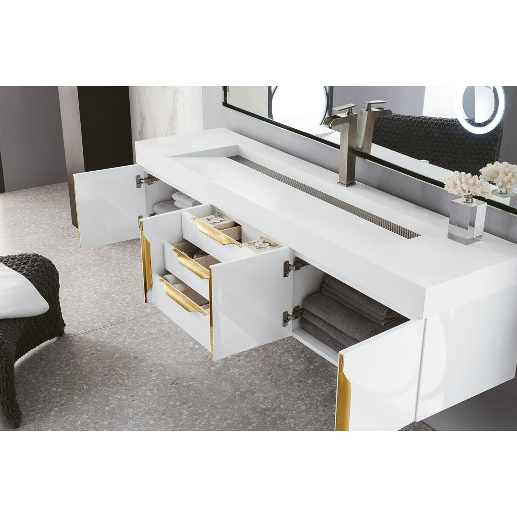 James Martin Vanities Mercer Island 72" Single Vanity - 389-V72S-AGR-G-DGG