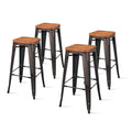 New Pacific Direct Metropolis Backless Bar Stool, (Set of 4) 938631-GM - 938631-GM