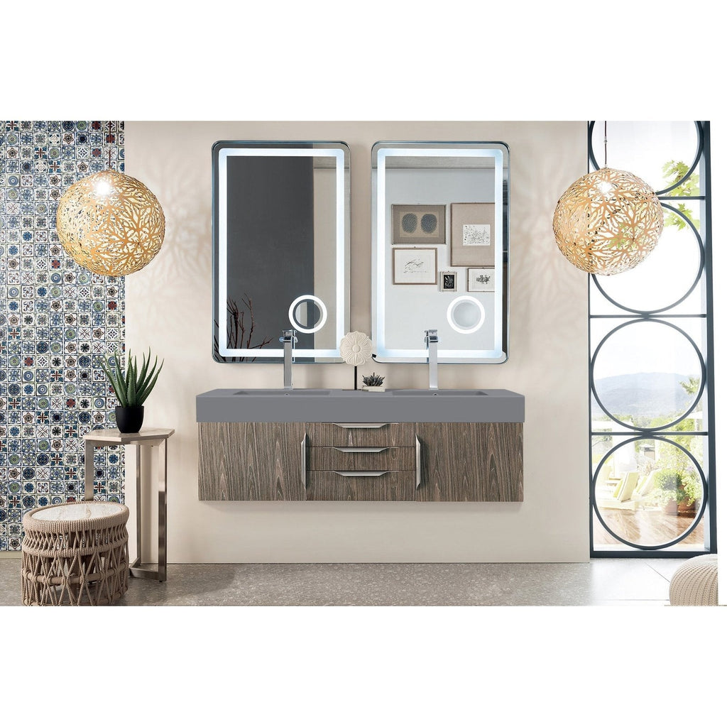 James Martin Vanities Mercer Island 59" Double Vanity - 389-V59D-AGR-G-DGG