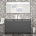 Casa Mare Benna 63" Bathroom Vanity and Double Sink Combo with LED Mirror - Benna160GG-63
