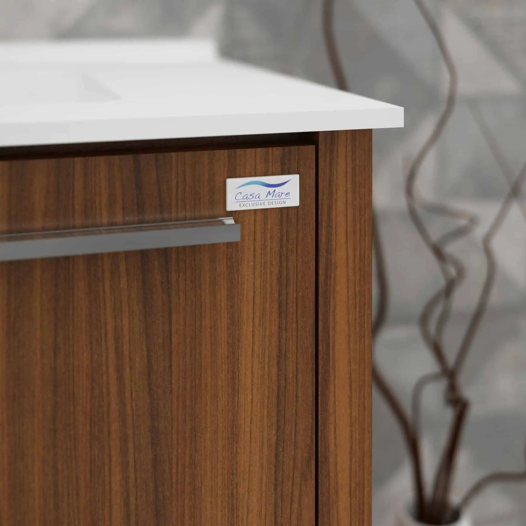 Casa Mare Benna 63" Bathroom Vanity and Double Sink Combo with LED Mirror - Benna160GG-63
