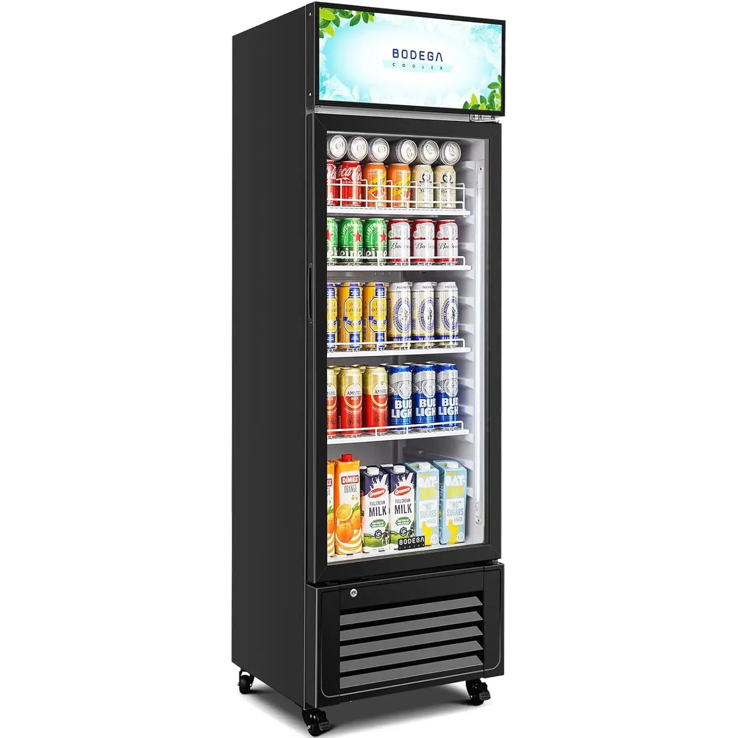 BODEGAcooler Commercial Glass Door Display Refrigerator Merchandiser 10cu.ft