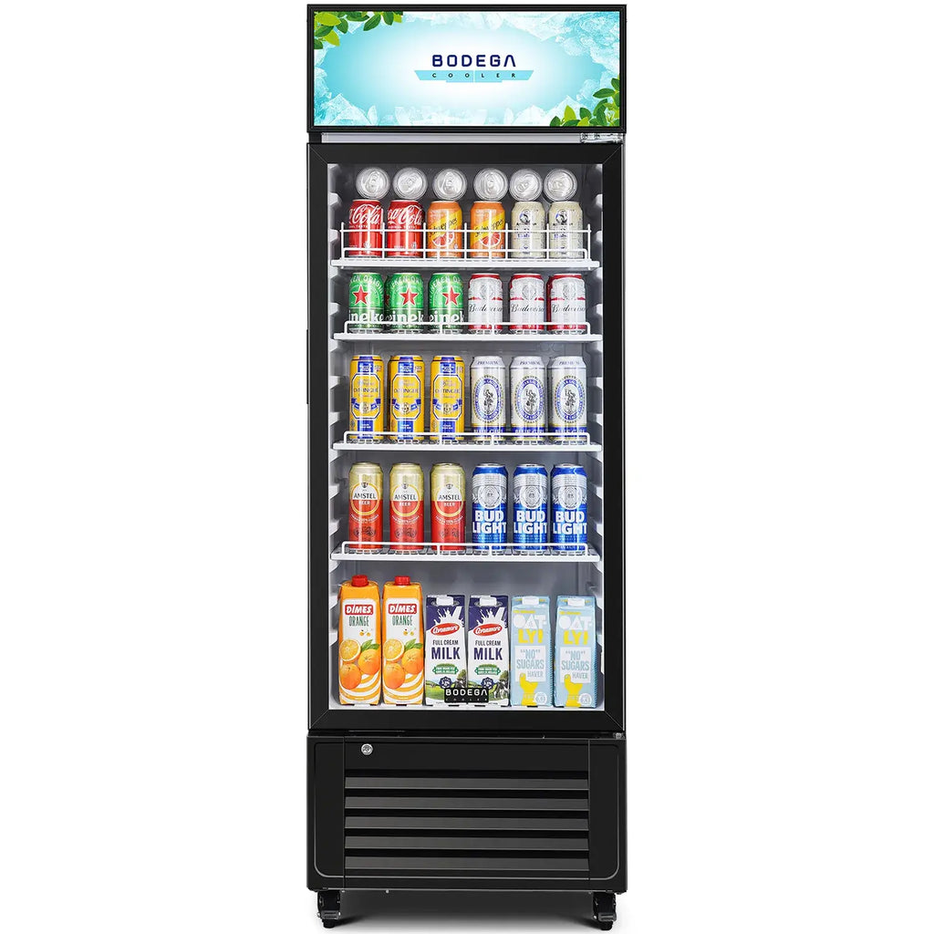 BODEGAcooler Commercial Glass Door Display Refrigerator Merchandiser 10cu.ft