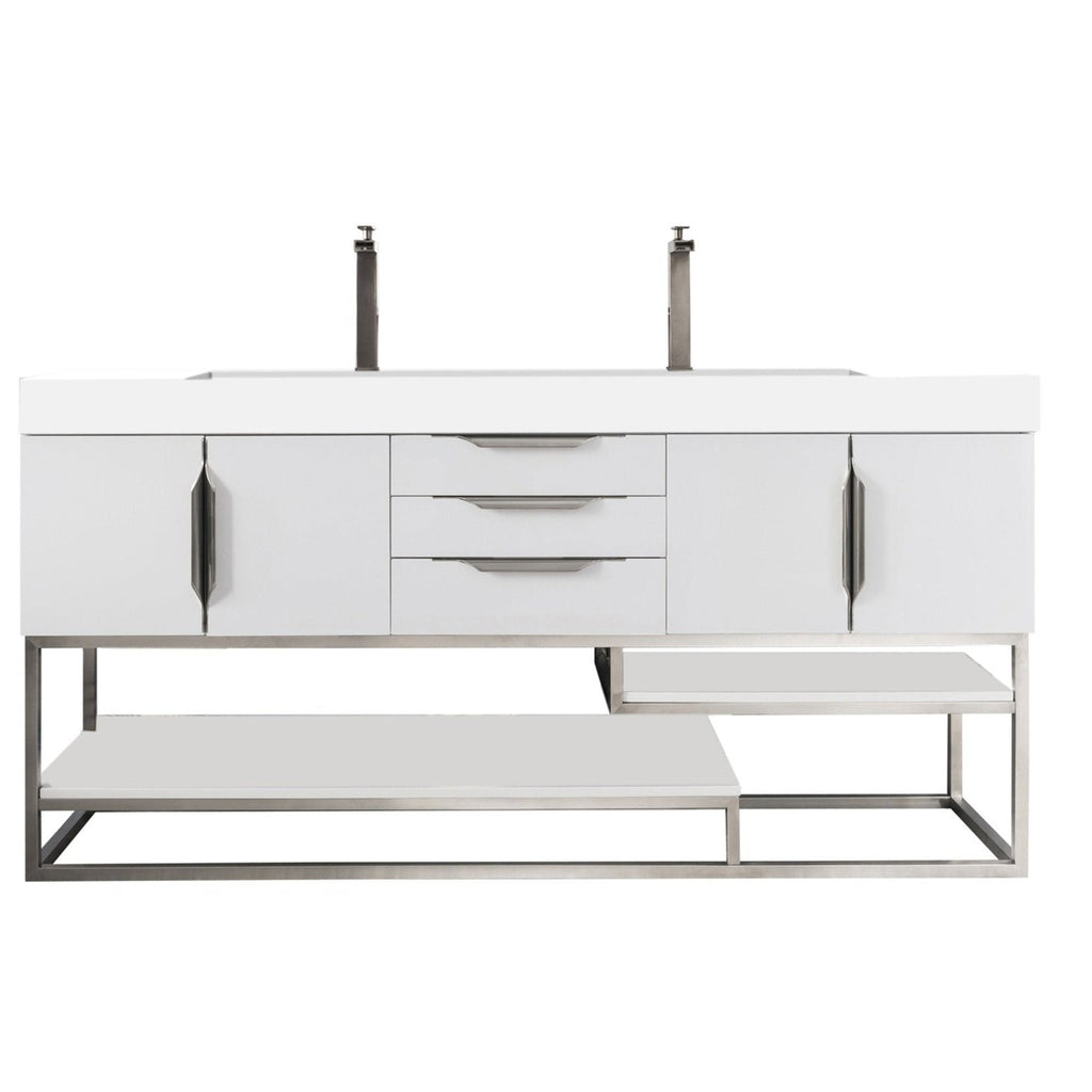 James Martin Vanities Columbia 72" Double Vanity - 388-V72D-AGR-MB-DGG