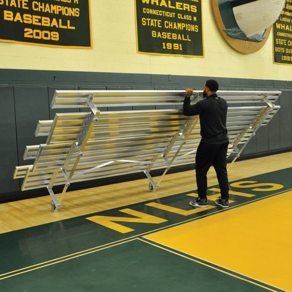 Bleacher - 15 ft. (2 Row - Double Foot Plank) - Tip & Roll - BLDP-2TRG